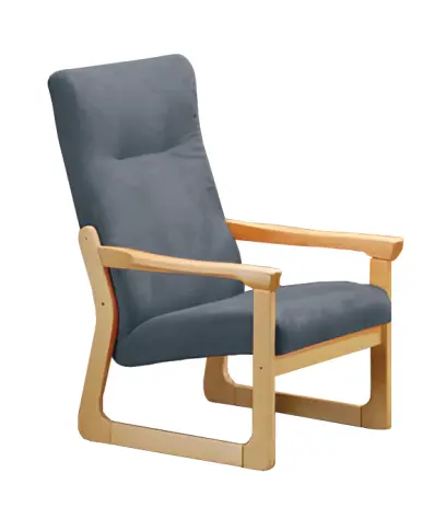 BE - 1 křeslo, koženka OTO SA 2 - koženka tmavě šedá